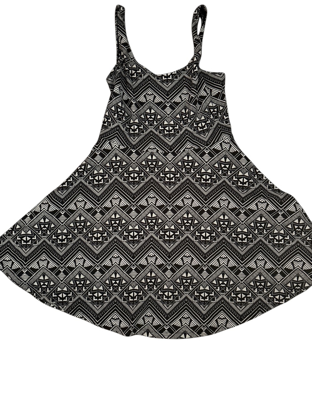 PINK Victoria's Secret Black & White Tribal Print Swing Dress